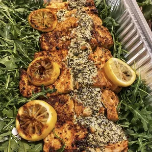 Blackened Salmon with Chef Nay's Bechamel &amp; Charred Lemon