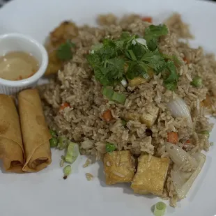 Vegetable fried rice with Tofu