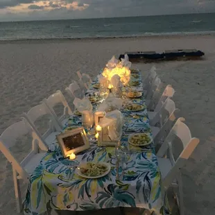 Family Dinner on the Beach