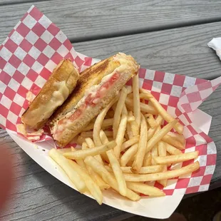 a sandwich and french fries