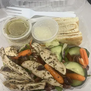 Mediterranean Chicken Combo w/Hummus &amp; Pita Bread
