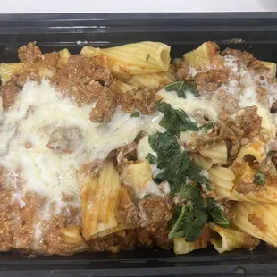Rigatoni Pasta &amp; Meat Sauce