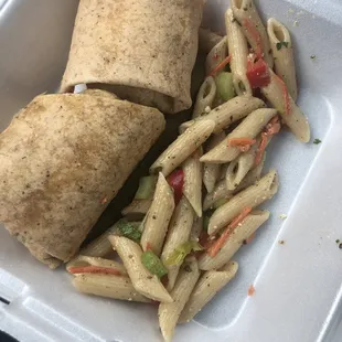Southwest Wrap and Pasta Salad.