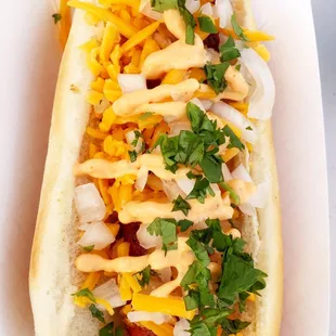 They make bacon wrapped hot dogs on special