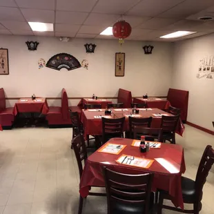 Nice dining area. Genuine food. Love the delicious smells from the kitchen!