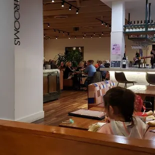 View of dining room and bar