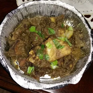 Goat Curry...You can see how dry it is. But was still good.