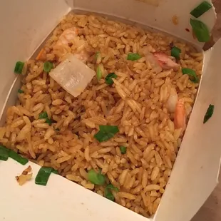 rice and shrimp