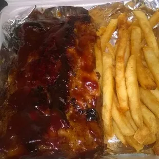 ribs and french fries