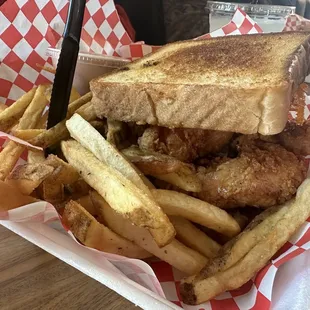 Chicken Sandwich with fries- delicious