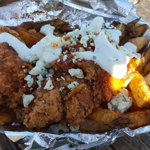 Buffalo chicken fries