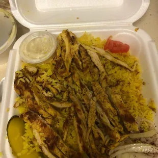 This is the Meat Shawarma. I couldn&apos;t help myself and I ate some b4 I took the pic Lol lol