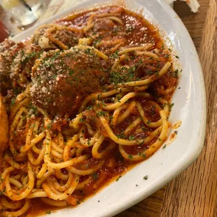 Spaghetti and meatballs!!!