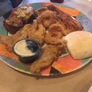 Chef Roy's platter-also came with crawfish etouffee