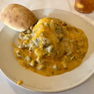 Crab White Lake: crab cake on an eggplant medallion covered in special sauce!