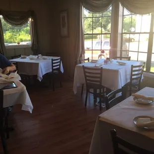 Semi-private area with a view (of the parking lot) but still; I love natural lighting.