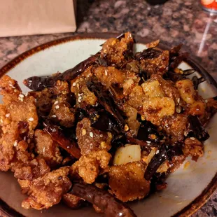 Dry chili chicken