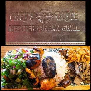 Mixed Grill for one and fancy menu! Living my best life!