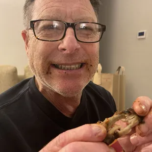 BBQ chicken wings for breakfast