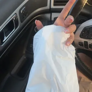 Philly cheesesteak, bigger than my forearm