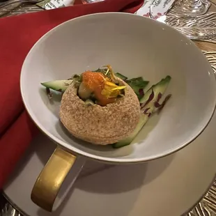 first course: chickpea puff