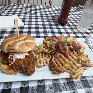 Nashville Hot Chicken Sandwich &amp; Thunder Over Louisville Fries