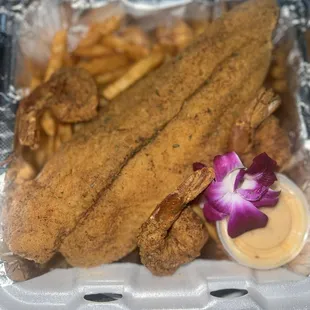 Fish and Shrimp Combo