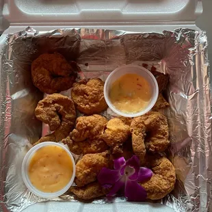2 orders of fried shrimp. Their special sauce included