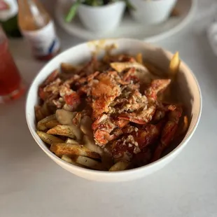 Creole Loaded Lobster Dungeness Crab Fries