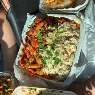 Creole Loaded Lobster Dungeness Crab Fries