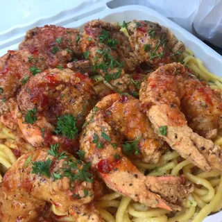 Creole Crispy Sweet Chili Prawns