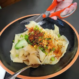 Biangbiang Noodles -- you can ask for scissors. Nice!