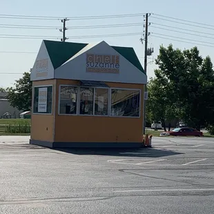 Super cute! It's tiny and sitting in the parking lot