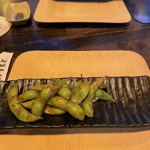 Multi-course Pop-up event at Fair Oaks Brew Pub - First course spicy edamame which is good