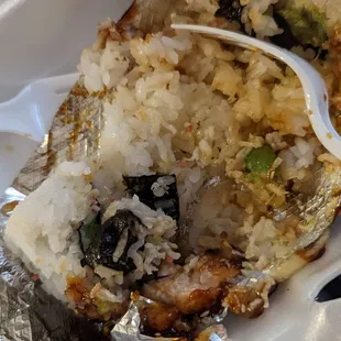 All rice and not sliced properly.