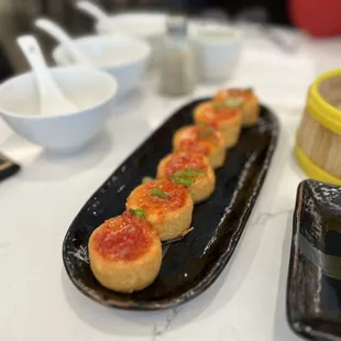 Deep fried tofu in Thai sauce