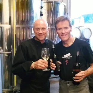 At What We Love Winery for a wine tasting and food pairing