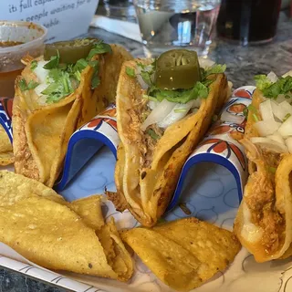 Chicken birria tacos