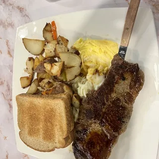 Steak and eggs