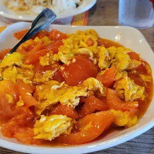 Scramble egg tomato