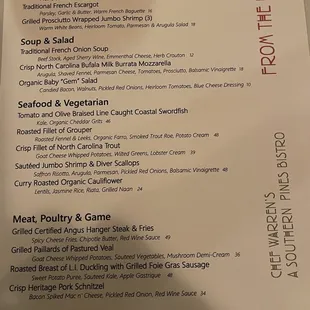 Menu from Feb 9, 2024