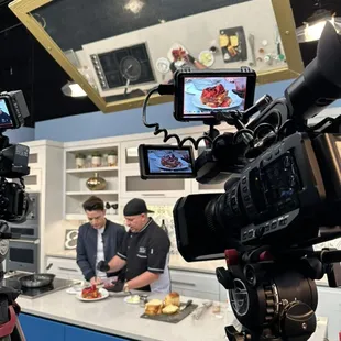 Chef Turner is a TV regular seen here shooting for a nationally televised show set to air for Mother's Day.