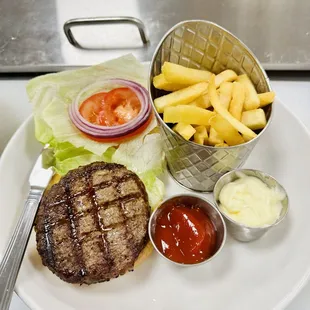 8oz Beef burger with French fries