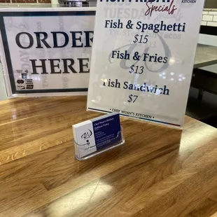 Specials sign