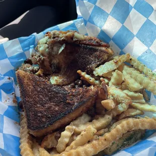 Sloppy joe grilled cheese- it smelled so good I dove in before the picture!