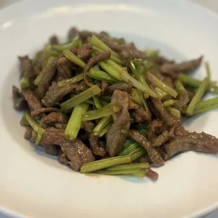 Beef w Shredded Beef wChinese Celery