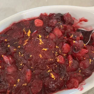 Tart cranberry relish!