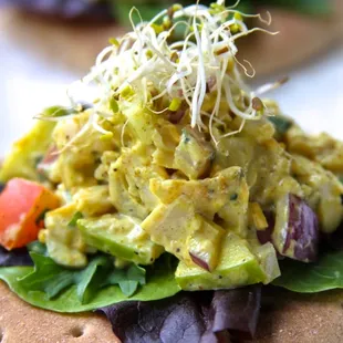 Curry Chicken Salad. Prepared, Plated and Photographed by Chef Zaida.