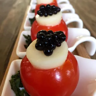 Caprese Salad with Balsamic Vinegar Pearls
