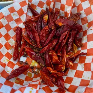 Chongqing Chili Chicken - all gone!  100 out of 10!